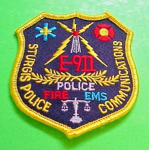 STURGIS MICHIGAN MI COMMUNICATIONS POLICE/FIRE/EMS/E-911 3" POLICE PATCH - Picture 1 of 1