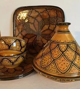 Platos, cuencos, plato Le Souk Ceramique Túnez hechos a mano y a juego - Imagen 1 de 10