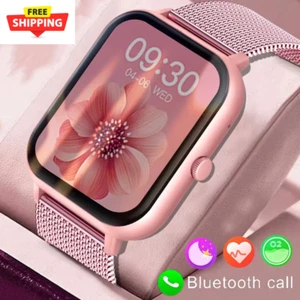 Call Smart Watch Women Custom Dial Smartwatch for Android IOS Waterproof Bluetoo - Picture 1 of 19