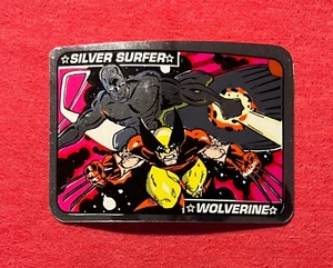 1992 MARVEL ENTERTAINMENT * STAR * VENDING WOLVERINE SILVER SURFER STICKER CARD - Picture 1 of 3