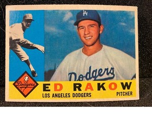 1960  TOPPS BASEBALL HI#551 - ED RAKOW - L.A. DODGERS - EXC/NMT