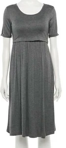 Lamaze maternity nursing knit nightgown pajamas pjs NWT womens L large gray - Picture 1 of 1