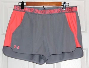 Under Armour Gray Pink Athletic Women's HeatGear Shorts XLarge XL - Never Worn - Picture 1 of 3