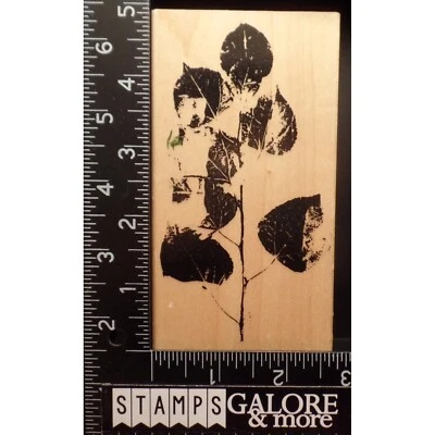 Estampillas de goma chatarra de club hojas de jardín angustiadas tallo abstracto medios mixtos #828 Foto 1 de 3