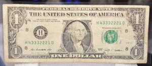 2009 $1.00 LUCKY REPEATER  FANCY43332221  NOTE  VERY COOL L@@k - Picture 1 of 2