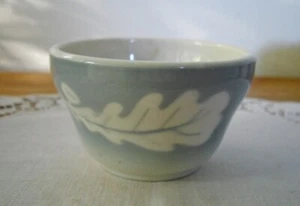 Taza de sopa gris aerógrafo hoja de roble restaurante Syracuse China vintage ~ - Imagen 1 de 7