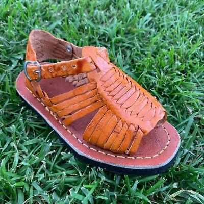 BOY'S Mexican Sandal/Huarache Artesanal Mexicano/Huacache cruzado/Sinaloa Style - Image 1 of 4