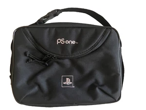 RARE Official Sony PS1 PSOne PS One Slim Console Carrying Case Black Silver Logo - Picture 1 of 15