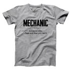 Mechanic Definition  Funny Humor Engine Car Block Gray Basic Men's T-Shirt