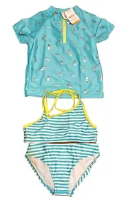Gymboree Girls 3 Pc Swim Set, Medium (7-8) - Picture 1 of 4