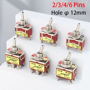 Miniature Toggle Switch E-TEN 240V Boat Car Model ON OFF ON SPDT 3 Positions Way - Picture 1 of 11