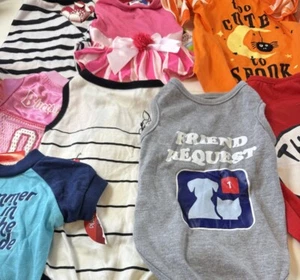Lot of 8- Mixed Dog Various Shirts Size Small- Medium- New With Tags & WO - Picture 1 of 8