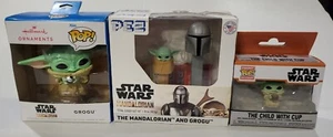 Hallmark Funko Pop! Star Wars Mandalorian GROGU Christmas Ornament Keychain Pez - Picture 1 of 4