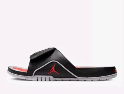Nike Jordan Hydro 4 IV Slide 532225-060 Negro Rojo Fuego Cemento Hombres Talla 12 Foto 1 de 4