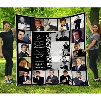 MEPERUS James bond 007 Quilt, James bond 007 Quilt Blanket Soft and Cozy Luxury