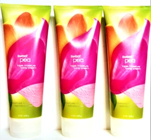 Bath Body Works SWEET PEA Triple Moisture Body Cream, 8 oz/226 g NEW, x 3  - Picture 1 of 1