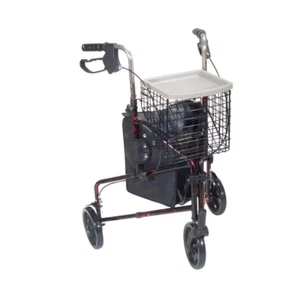 Drive 3-Wheel Rollator Walker Folding w/ Basket Tray Pouch Health Care Medical - Picture 1 of 12