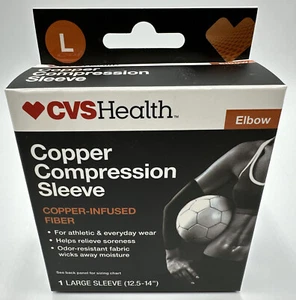 CVS Health Copper Compression Sleeve, Elbow Large - Picture 1 of 7