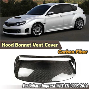 Car Carbon Fiber Hood Bonnet Vent Scoop For Subaru Impreza WRX STi 2008-2014 12 - Picture 1 of 7