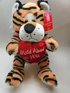 Valentines Day Tiger "Wild about You" Jungle Cat Heartnew With Tag Smoke Free  - Picture 1 of 6