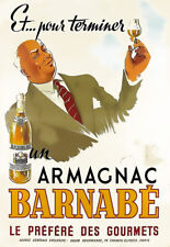 Alkohol zum Abschluss eines Armagnacs Barnabe Drink Pub Bar Deko Poster Print