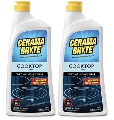 2 Pack - Cerama Bryte Glass-Ceramic Cooktop Cleaner 28 Ounce Each White 206282 - Image 1 of 4