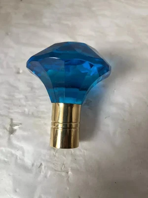 Novo design azul diamantes botão de vidro apenas alça para bengala de madeira - Imagem 1 de 4