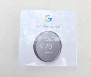 NEW Google Nest Thermostat Programmable Smart WiFi Model G4CVZ Charcoal - Sealed - Picture 1 of 8