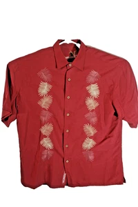 Bamboo Cay Tropical Hemd Herren Größe L Stickerei Design Hawaiian Beach Resort - Bild 1 von 6