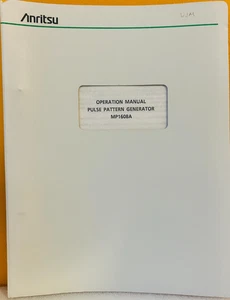 Manual de operación del generador de patrones de pulso Anritsu MP1608A. - Imagen 1 de 2