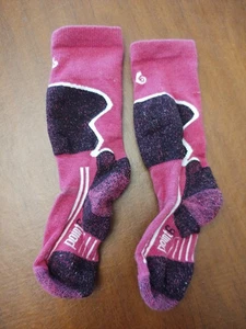 Calcetines de lana merino Point 6 niñas 6 años de largo esquí y senderismo rosa ligero nuevos sin etiquetas - Imagen 1 de 7
