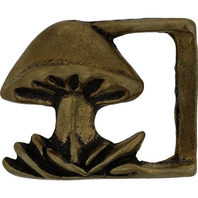 Fivela de cinto vintage Trinity bronze cogumelo cogumelo drogas psicodélicas hippie 420 - Imagem 1 de 4