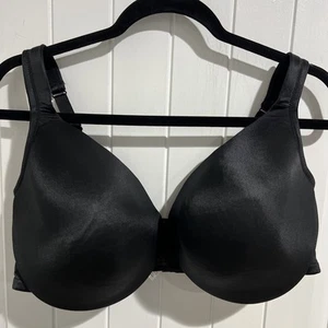 Cacique Bra Smooth Full Coverage Lined Underwire Support Black Lane Bryant 42DDD - Picture 1 of 12