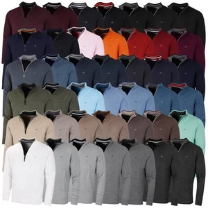 Calvin Klein Mens 2025 Chunky Knit Cotton 1/2 Zip CK Golf Sweater 48% OFF RRP - Picture 1 of 118