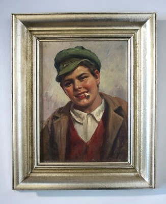 Vito Lombardi (1885-1940) Porträt eines neapolitanischen Jungen mit Zigarette - Bild 1 von 4