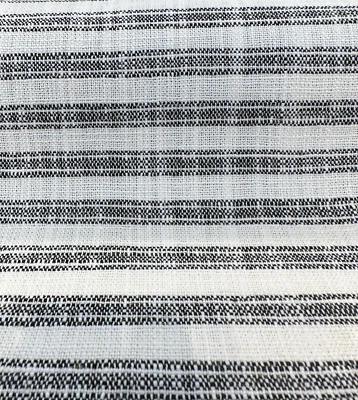 Waverly Ashton Ticking Domino Performance Upholstery Fabric By the Yard - Image 1 of 4