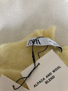 ZARA Felt Texture Knit Jumper. L 12 69% Wool/Alpaca Light Yellow Delicate Spring - Picture 1 of 13