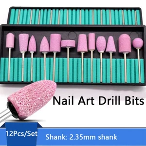 Electric Nail Art Drill Bits File Tool Kit Quartz Manicure Pedicure Kit 12 Pcs - Picture 1 of 5