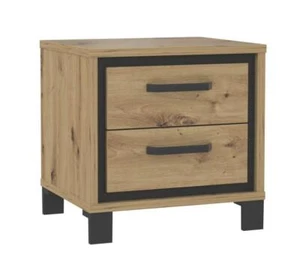 Nachtkommode TRONDHEIM von Forte Artisan Eiche / Schwarz Eiche - Bild 1 von 7