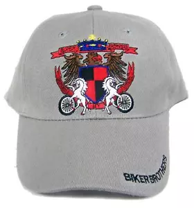 BIKER BROTHERS SHEIELD BASEBALL HAT ball cap #12 mens womens ONE SIZE unisex - Picture 1 of 1