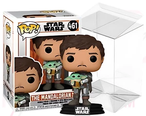 Star Wars Funko POP 461 The Mandalorian with Grogu with Clear PVC Protector - Bild 1 von 12