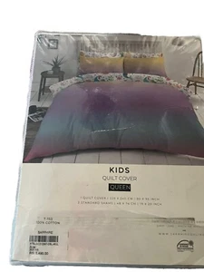 Sapphire Home -Kids “Arial” Queen Duvet Cover W/2 Shams -Tie Dye Look Ocean - Picture 1 of 6