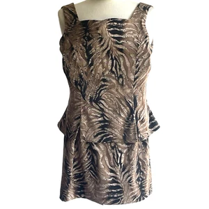 Vintage 2-teiliges Kleid Tanktop Rock Set Größe 10 Farn Hawaii Kreuzfahrt - Bild 1 von 9