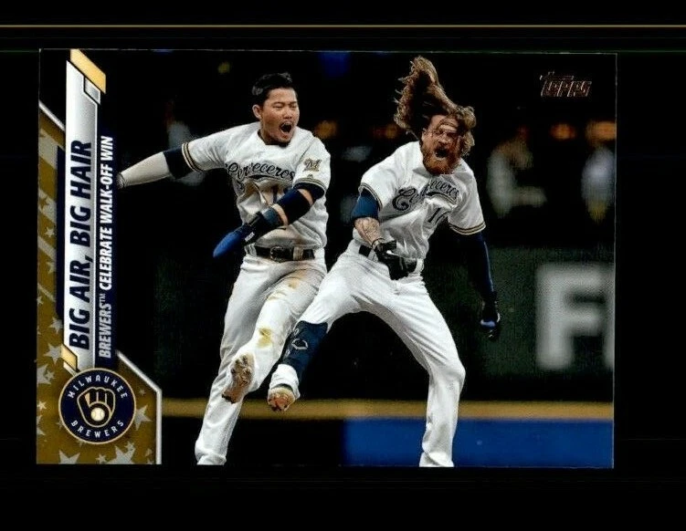  2020 Topps Factory Set Gold Stars #72 Keston Hiura/Ben Gamel (ref 113799) - Image 1 of 1