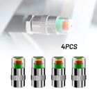 Never Drive with Low Tire Pressure Again 4PCS Valve Stem Cover Warning Systems