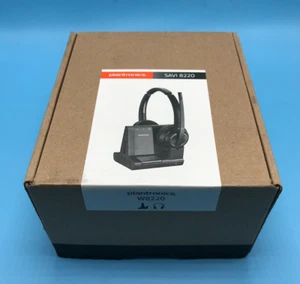 Plantronics SAVI 8200 Series W8220 Binaural Wireless DECT Headset 207325-01 - Photo 1/9