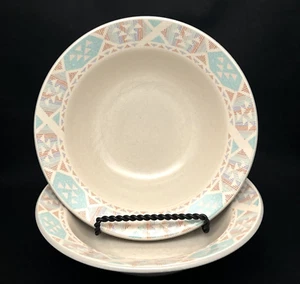 International Table Works Stoneware China Soup Cereal Bowls 6.75" Dia. Set of 2 - Picture 1 of 6