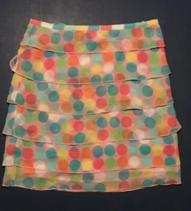 TALBOTS KIDS Girls' Polka Dot Tiered Pastel Skirt ~ Sz 7 - Picture 1 of 1