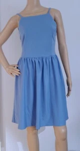 Vestido azul sin espalda FANCYINN Fit & Flair, bolsillos ¡NUEVO! Talla grande  - Imagen 1 de 8