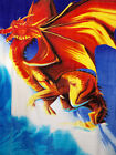 Fire Dragon In The Sky Velour Blanket Beach Towel 55' X 70'